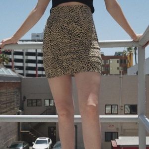 Brandy Melville leopard mini skirt